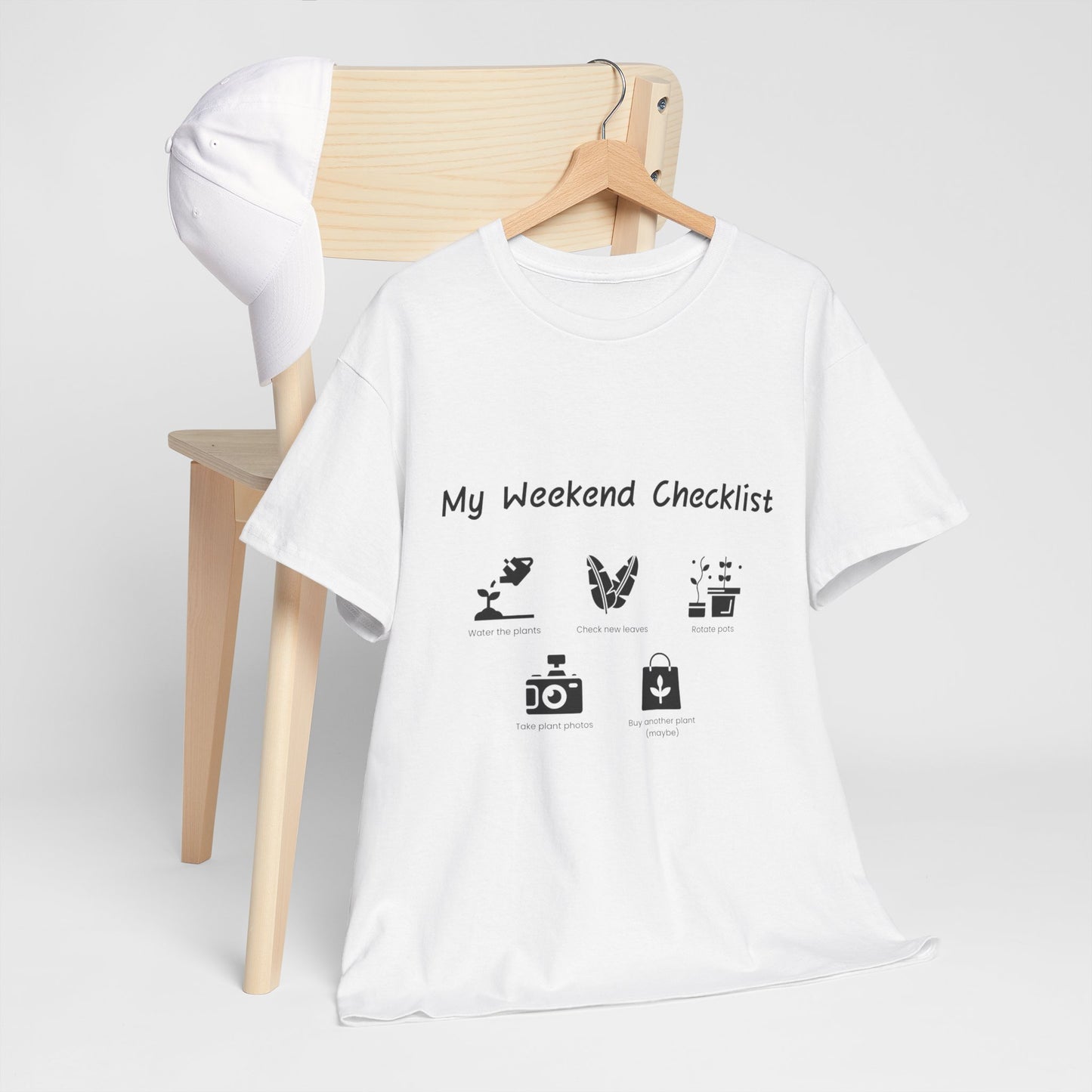 My Weekend Checklist Plants T-Shirt — Cute Plant Lover Shirt, Gardening Tee, Botanical Graphic Tee, Gifts for Plant Moms & Plant Dads