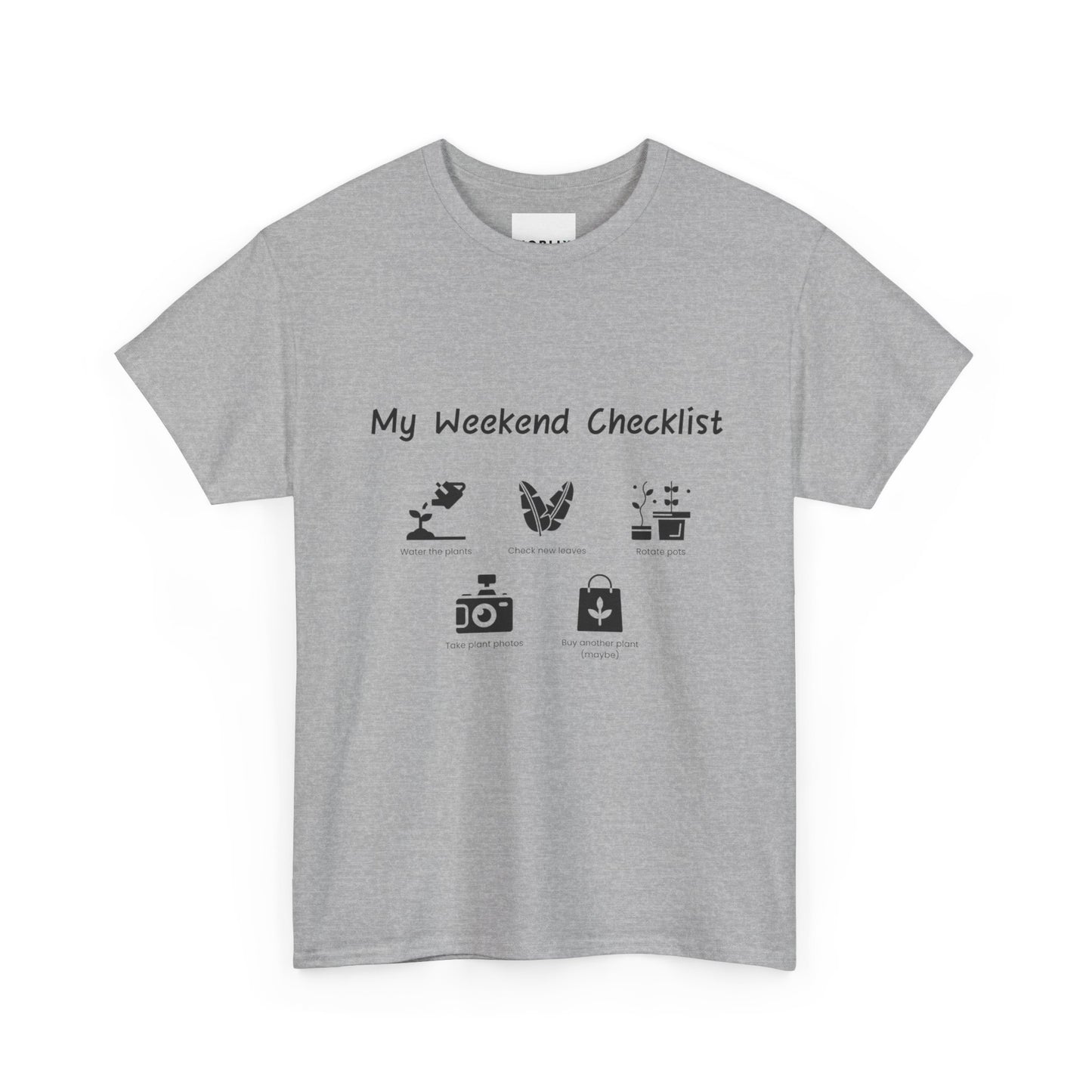My Weekend Checklist Plants T-Shirt — Cute Plant Lover Shirt, Gardening Tee, Botanical Graphic Tee, Gifts for Plant Moms & Plant Dads