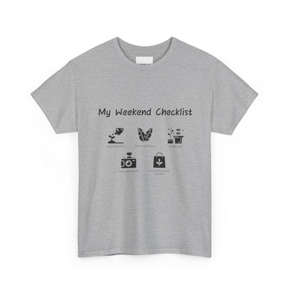My Weekend Checklist Plants T-Shirt — Cute Plant Lover Shirt, Gardening Tee, Botanical Graphic Tee, Gifts for Plant Moms & Plant Dads