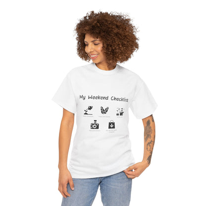 My Weekend Checklist Plants T-Shirt — Cute Plant Lover Shirt, Gardening Tee, Botanical Graphic Tee, Gifts for Plant Moms & Plant Dads