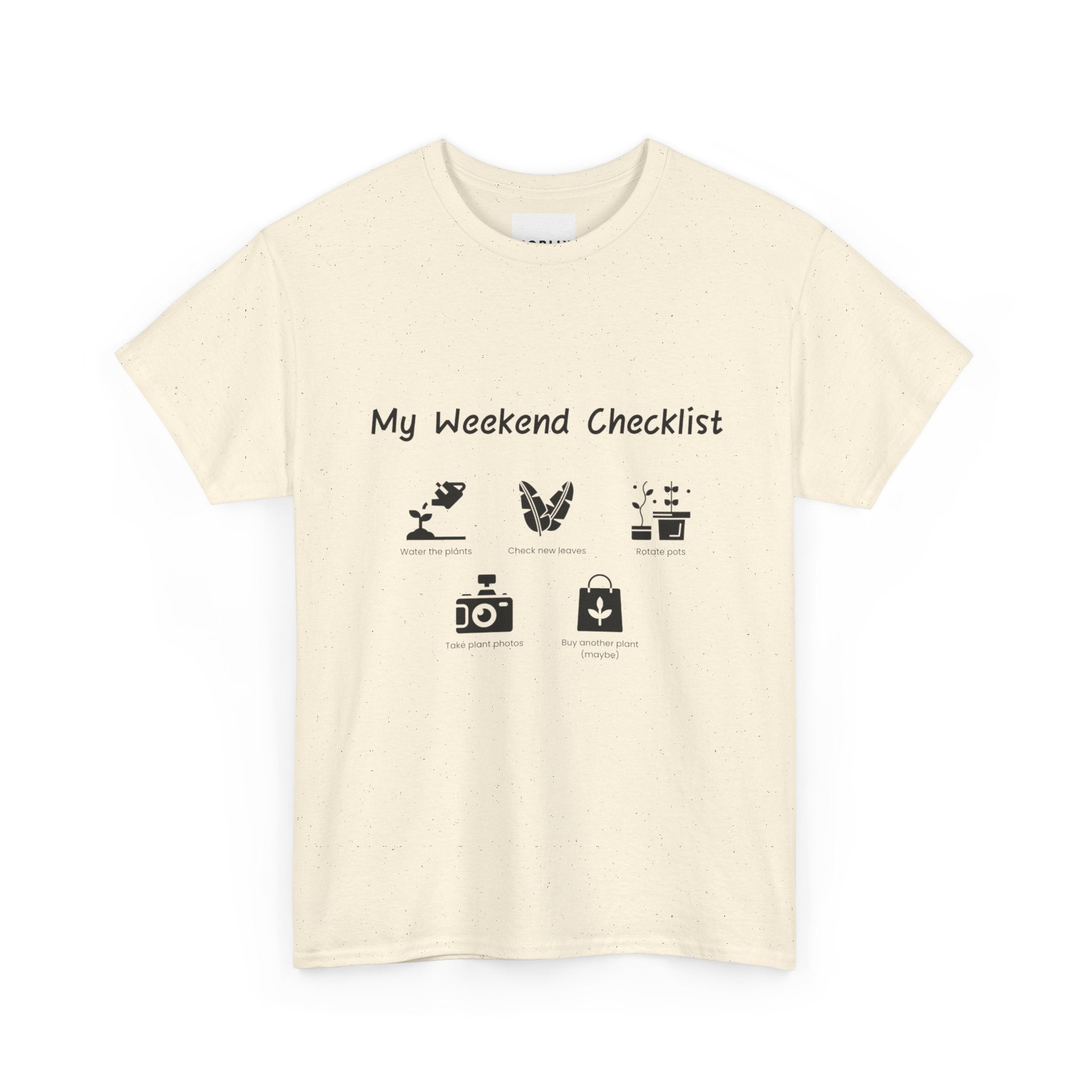 My Weekend Checklist Plants T-Shirt — Cute Plant Lover Shirt, Gardening Tee, Botanical Graphic Tee, Gifts for Plant Moms & Plant Dads