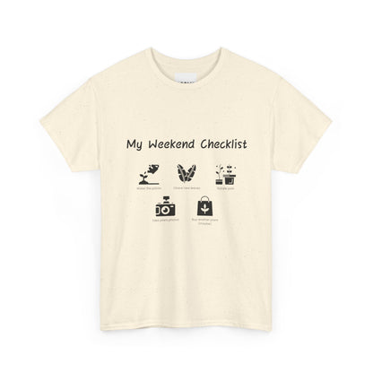 My Weekend Checklist Plants T-Shirt — Cute Plant Lover Shirt, Gardening Tee, Botanical Graphic Tee, Gifts for Plant Moms & Plant Dads