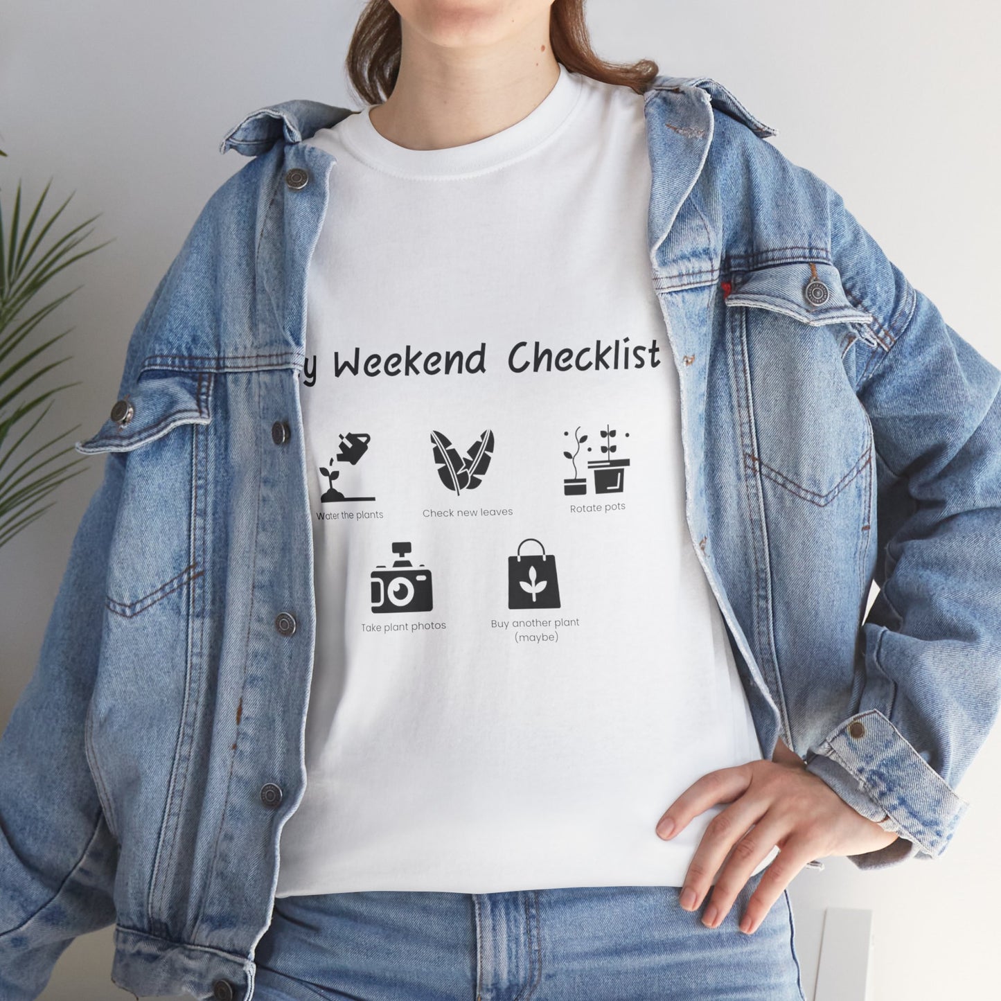 My Weekend Checklist Plants T-Shirt — Cute Plant Lover Shirt, Gardening Tee, Botanical Graphic Tee, Gifts for Plant Moms & Plant Dads
