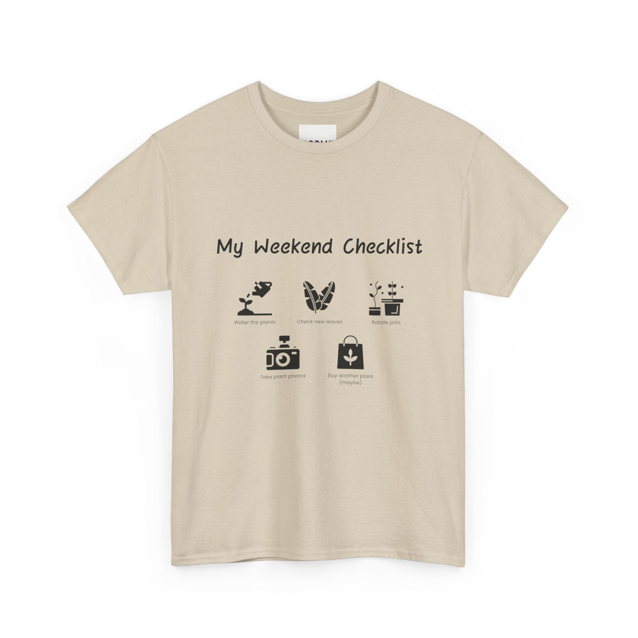 My Weekend Checklist Plants T-Shirt — Cute Plant Lover Shirt, Gardening Tee, Botanical Graphic Tee, Gifts for Plant Moms & Plant Dads