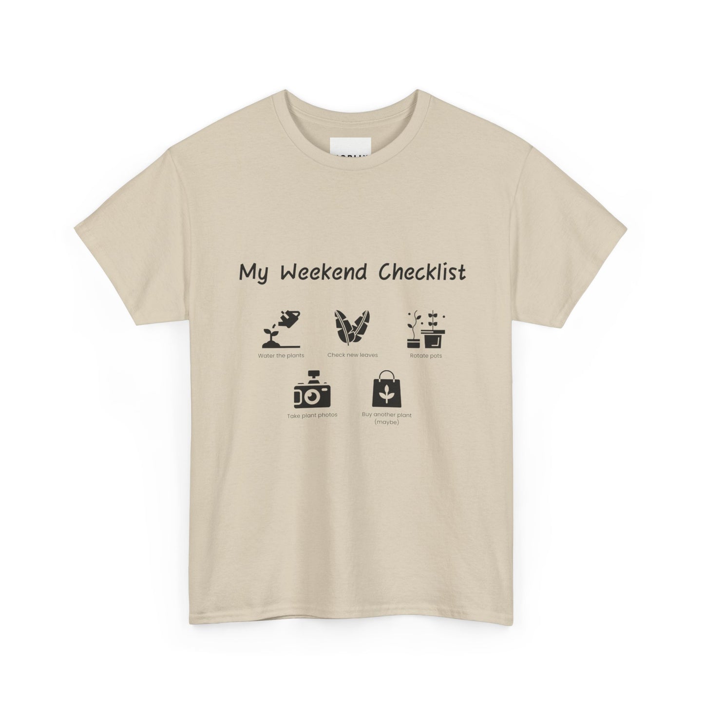 My Weekend Checklist Plants T-Shirt — Cute Plant Lover Shirt, Gardening Tee, Botanical Graphic Tee, Gifts for Plant Moms & Plant Dads