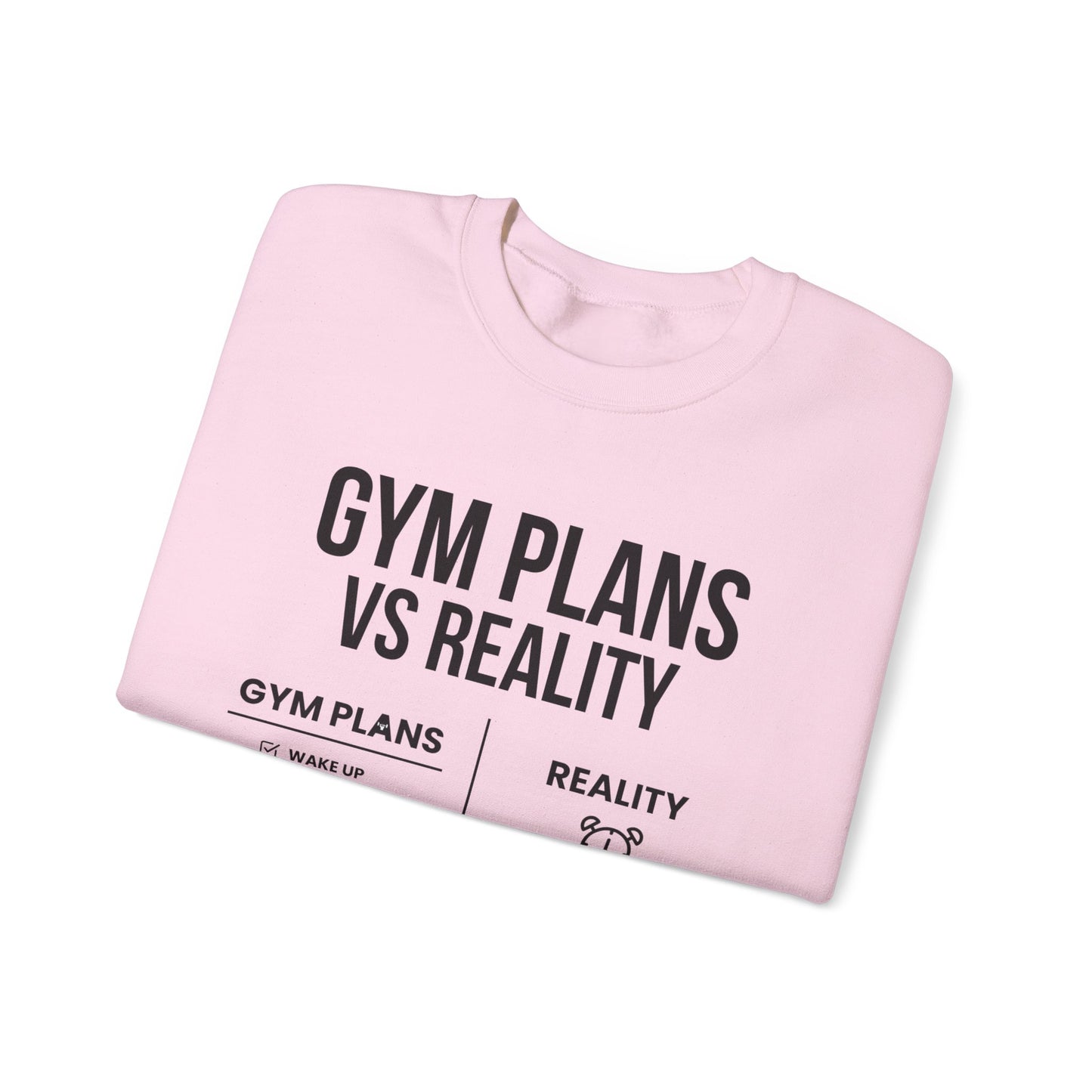 Gym Plans vs Reality Hoodie – Funny Workout Hoodie, Fitness Humor Sweatshirt, Unisex Heavy Blend Hooded Sweatshirt